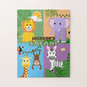 Jungle Safari Wilder Tier-Kindergeburtstag Puzzle