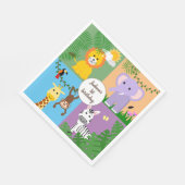 Jungle Safari Wilder Tier-Kindergeburtstag Serviette (Ecke)