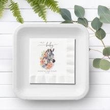 Jungle Safari Zebra Floral Baby Dusche