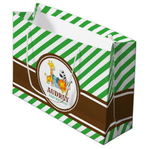 Jungle Safari Zoo Animal Birthday Baby Dusche Große Geschenktüte