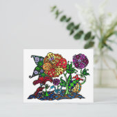 Jungle Scene Doodle Postkarten (Stehend Vorderseite)