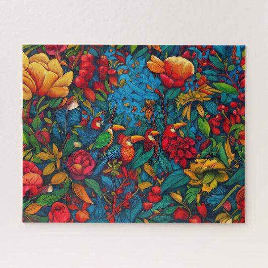 Jungle Serenade im Meer der Blumen Puzzle (Horizontal)