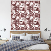 Jungle Skulls Canvas Print Leinwanddruck (Insitu (Schlafzimmer))