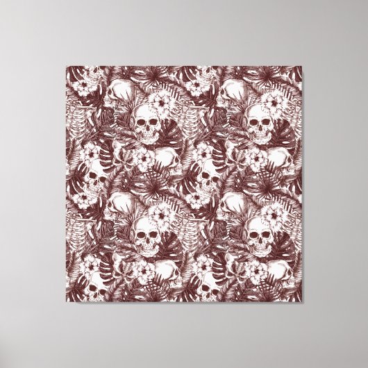 Jungle Skulls Canvas Print Leinwanddruck (Vorderseite)