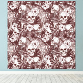 Jungle Skulls Canvas Print Leinwanddruck (Insitu (Holzboden))