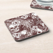 Jungle Skulls Cork-Backed Untersetzer (Linke Seite)