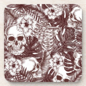 Jungle Skulls Cork-Backed Untersetzer (Vorderseite)