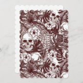 Jungle Skulls Flat Grußkarte Einladung (Vorne/Hinten)