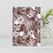 Jungle Skulls Flat Grußkarte Einladung (Stehend Vorderseite)