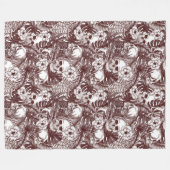 Jungle Skulls Fleece Blanket (Vorderseite (Horizontal))