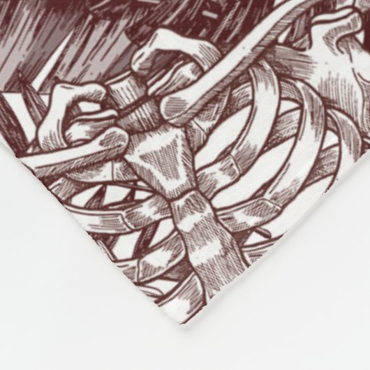 Jungle Skulls Fleece Blanket (Ecke)