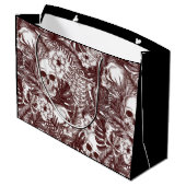 Jungle Skulls Geschenktasche Große Geschenktüte (Rückseite Schrägansicht)