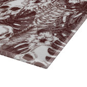 Jungle Skulls Glass Cutting Board Schneidebrett (Ecke)