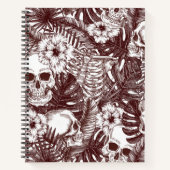 Jungle Skulls Notebook Notizblock (Vorderseite)