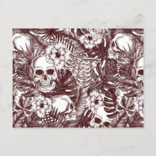 Jungle Skulls Postcard Postkarte