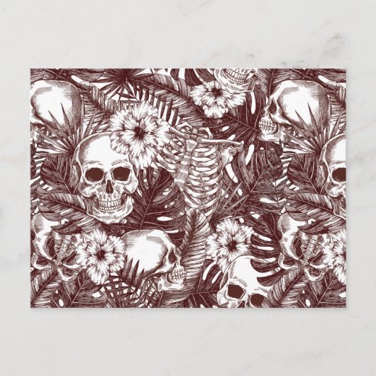 Jungle Skulls Postcard Postkarte (Vorderseite)