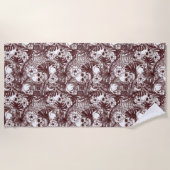 Jungle Skulls Strandtuch (Vorderseite)