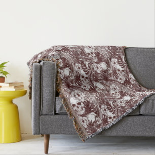 Jungle Skulls Throw Decke