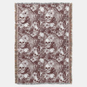 Jungle Skulls Throw Decke (Vorderseite Vertikal)