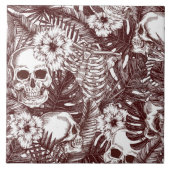 Jungle Skulls Tile Fliese (Vorderseite)