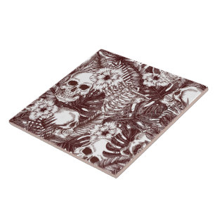 Jungle Skulls Tile Fliese