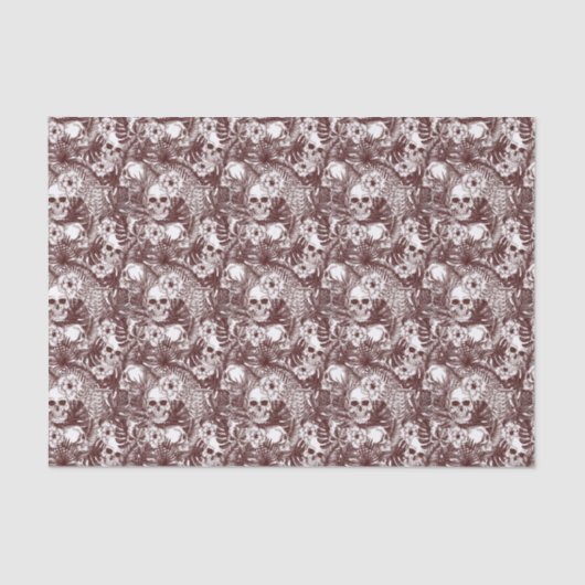 Jungle Skulls Tissue Paper Seidenpapier (Vorderseite)