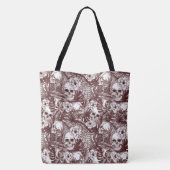 Jungle Skulls Tote Bag Tasche (Rückseite)