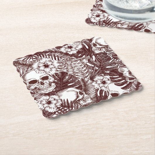 Jungle Skulls Untersetzer (angewinkelt)