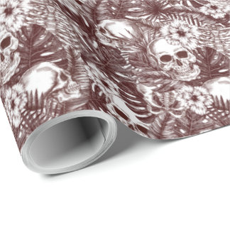 Jungle Skulls Wrapping Paper Geschenkpapier