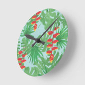 Jungle Sky Runde Wanduhr (Winkel)