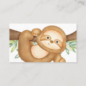 Jungle Sloth Baby Dusche Windeln Raffle Ticket (Rückseite)