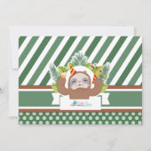 Jungle Sloth Birthday Foto Einladung (Rückseite)