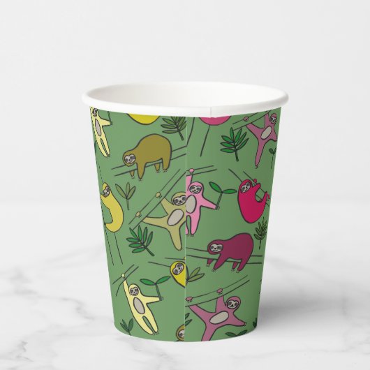 Jungle Sloths Pappbecher (Rechts)
