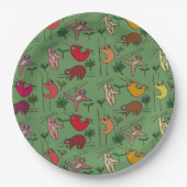 Jungle Sloths Pappteller (Vorderseite)