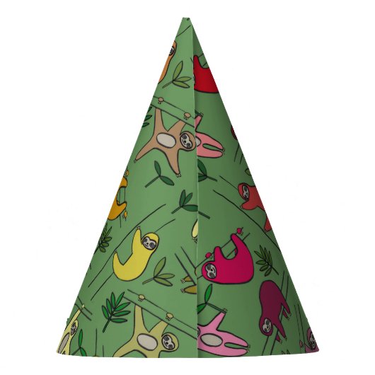 Jungle Sloths Partyhütchen (Rückseite)