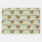 Jungle Sloths Tropenwald Geschenkpapier Set (Vorderseite 3)