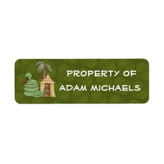 Jungle Snake Buchzeichen Label (Vorne)