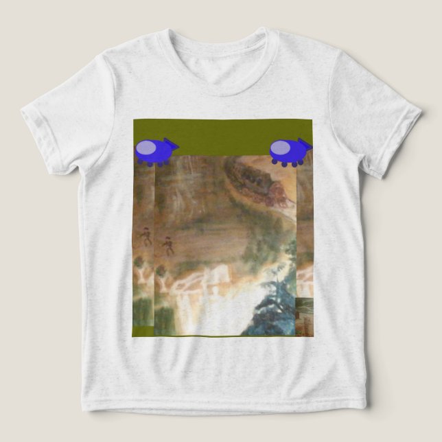 Jungle Spaceship T - Shirt (Design Vorderseite)