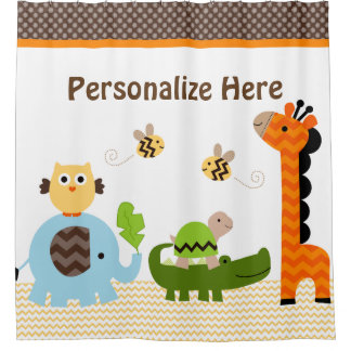 Jungle Stack Animals Duschvorhang