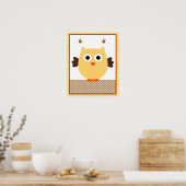 Jungle Stack Owl Baby Kinderzimmer Art Poster (Küche)