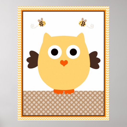 Jungle Stack Owl Baby Kinderzimmer Art Poster (Vorne)