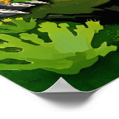 Jungle Standoff - Geometrisches Cougar und Kaninch Poster (Ecke)