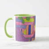 "Jungle Stripes 2" Abstrakte Kunst Tasse (Links)