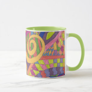 "Jungle Stripes 2" Abstrakte Kunst Tasse