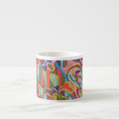 "Jungle Stripes I" Abstrakte Kunst Espressotasse (Vorderseite)