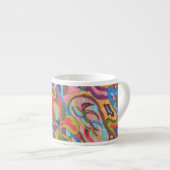 "Jungle Stripes I" Abstrakte Kunst Espressotasse (Vorderseite Rechts)