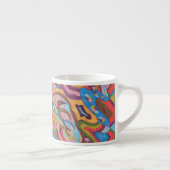 "Jungle Stripes I" Abstrakte Kunst Espressotasse (Rechts)