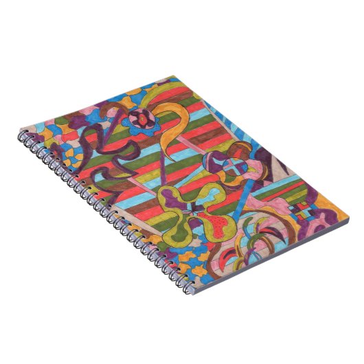 "Jungle Stripes I" Abstrakte Kunst Notizblock (Rechte Seite)