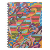 "Jungle Stripes I" Abstrakte Kunst Notizblock (Vorderseite)