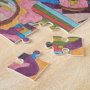 "Jungle Stripes I" Abstrakte Kunst Puzzle